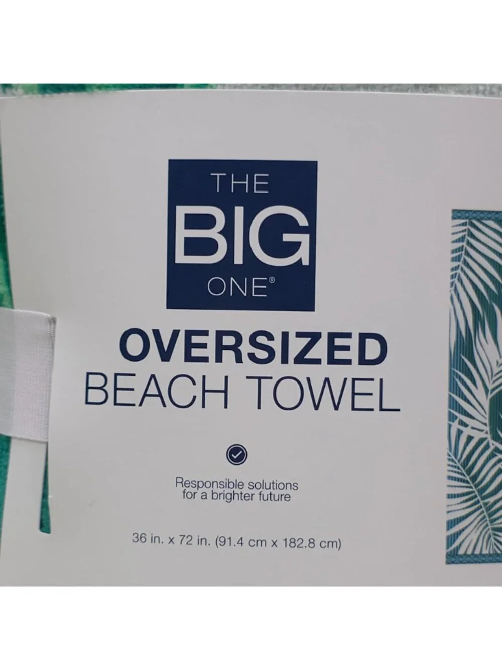 The Big One Oversized Beach Towel Palm Leaves 36x72